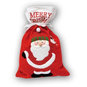 Sac cadeau Noël 25x28 cm Père Noël