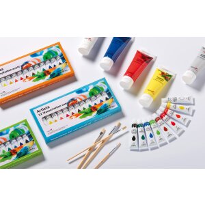 Couleurs acryliques, 12 couleurs assorties