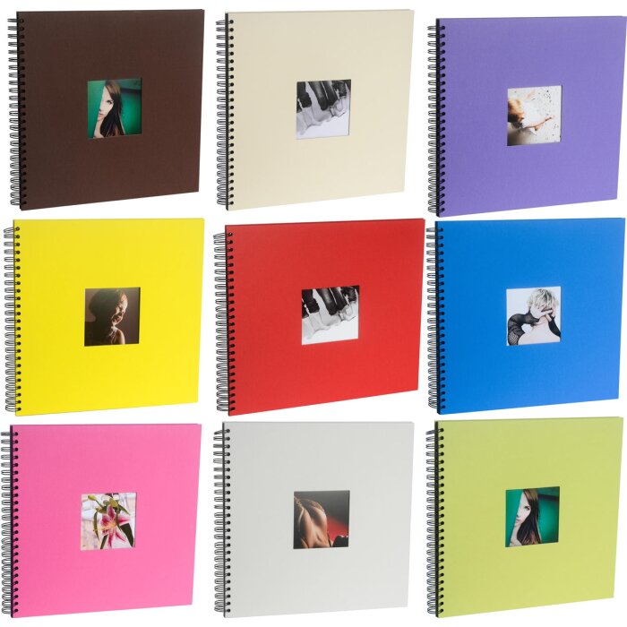 HNFD Album spirale Khari 33x33 cm 50 pages blanches ou noires