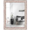 Verre miroir cadre en bois H740 blanc 30x60 cm
