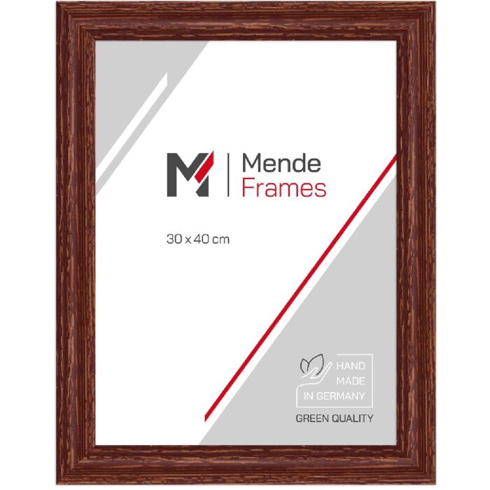 Verre antireflet Cadre en bois H740 brun 10x30 cm