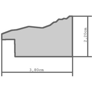 Cadre en bois à verre normal H740 brun 13x18 cm