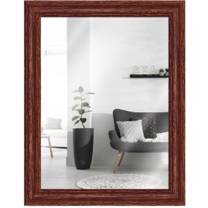 Verre miroir cadre en bois H740 brun 21x30 cm