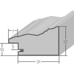 Cadre en bois acrylique H740 noir 30x42 cm