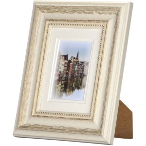 Cadre en bois Capital Amsterdam blanc 13x18 cm