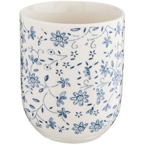 6CEMU0012 Clayre Eef Tasse Fleurs bleues - bleu
