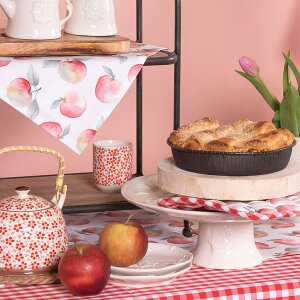 6CEMU0031 Clayre Eef Tasse Fleurs rouges - rouge