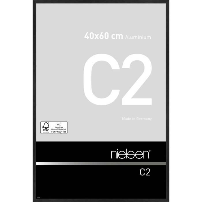 Cadre alu Nielsen C2 40x60 cm noir mat