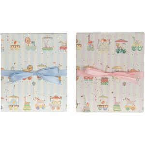 Leporello Animal Train rose et bleu