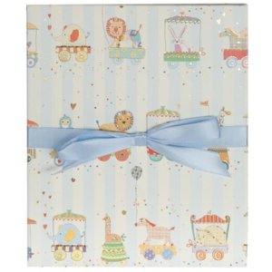Leporello Animal Train rose et bleu