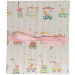 Leporello Animal Train rose et bleu