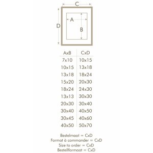 Cadre en bois S223K 40x50 cm blanc
