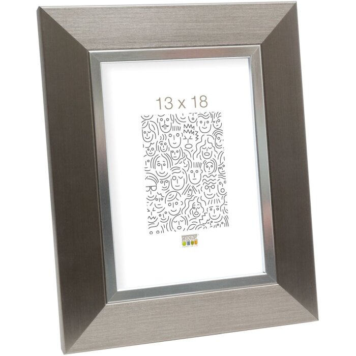 Cadre plastique S41N acier-argent 20x30 cm