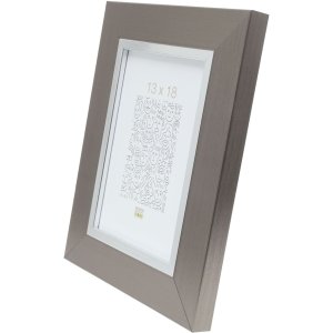 Cadre plastique S41N acier-argent 20x30 cm