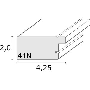 Cadre plastique S41N acier-argent 20x30 cm