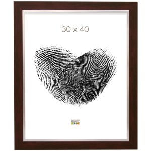 Cadre plastique S41N acajou-argent 20x20 cm