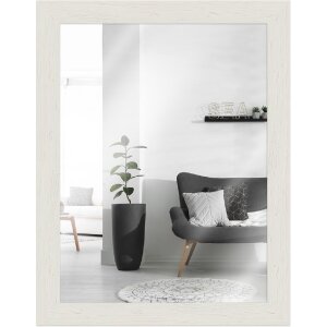 Cadre en bois H750 verre miroir 20x30 cm blanc