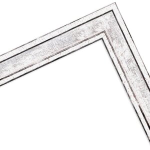 Cadre en bois H460 argent 40x50 cm verre antireflet