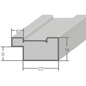 Cadre en bois H460 rose 10x20 cm verre acrylique