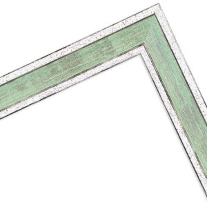 Cadre en bois H460 vert clair 30x30 cm verre acrylique