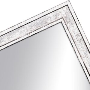 Cadre en bois H460 argent 30x45 cm verre miroir