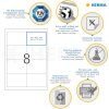 Étiquettes Premium A4, blanches 96,5x67,7 mm papier mat 200 pcs.