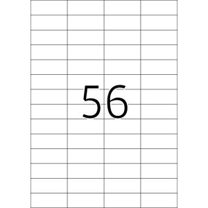 Étiquettes Premium A4, blanches 52,5x21,2 mm papier mat 1400 pcs.