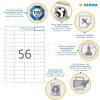 Étiquettes Premium A4, blanches 52,5x21,2 mm papier mat 1400 pcs.