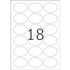 Étiquettes A4 argentées 58,4x42,3 mm ovales film brillant 450 pcs.