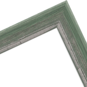 Cadre en bois H640 vert 15x15 cm verre normal