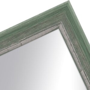 Cadre en bois H640 vert 20x28 cm verre miroir