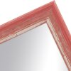 Cadre en bois H640 rouge 21x30 cm verre miroir