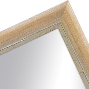 Cadre en bois H640 brun 24x30 cm verre miroir