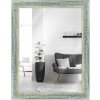 Cadre en bois H640 vert 50x70 cm verre miroir