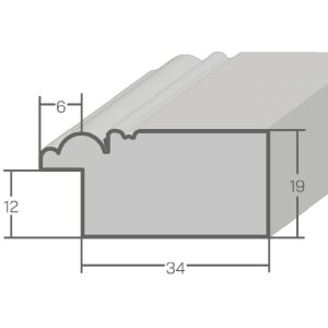 Cadre en bois H660 gris 20x20 cm verre normal