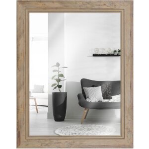 Cadre en bois H660 naturel 30x30 cm verre miroir