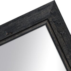 Cadre en bois H660 noir 40x40 cm verre miroir