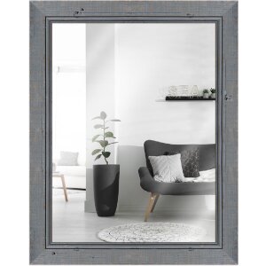 Cadre en bois H660 gris 50x60 cm verre miroir