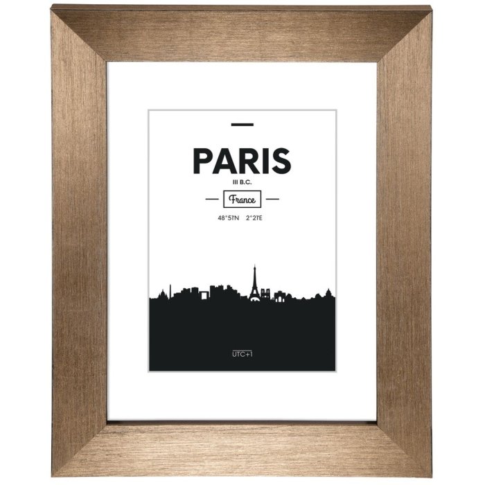 Cadre plastique Paris, cuivre, 30 x 40 cm