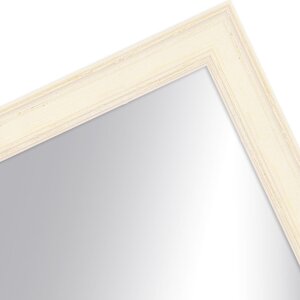 Cadre en bois H470 blanc 24x30 cm verre miroir