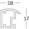 Trendstyle cadre plastique 70x100 cm argenté