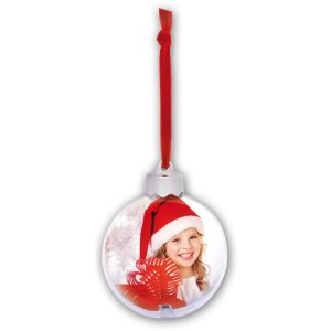 ZEP Boule de Noël avec photo 10x10 cm