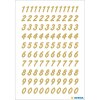 Autocollants chiffres HERMA 0-9 feuille dorée, 2 feuilles