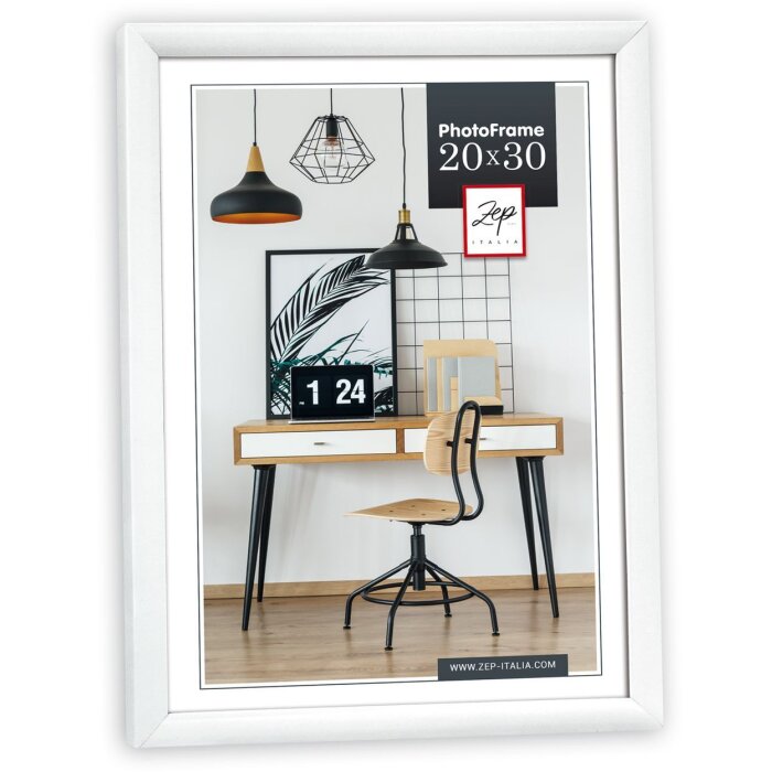 Cadre plastique ZEP New Easy blanc 21x29,7 cm DIN A4 Cadre pour diplômes
