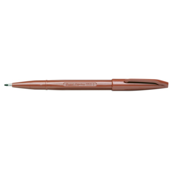Stylo fibre Pentel SIGN PEN 0,8 mm brun