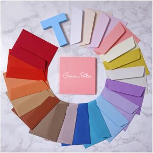 Pack de 5 enveloppes Grain de Pollen 114x162 mm violet