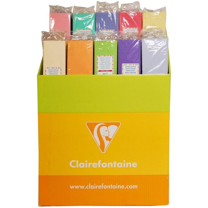 Papier crêpé 250x50 cm assortiment pastel
