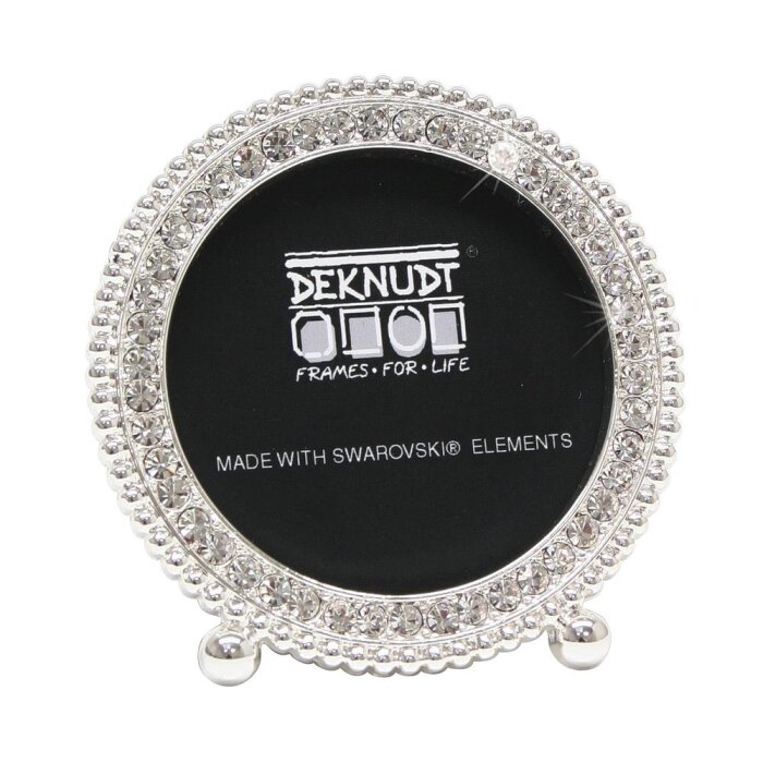 Cadre baroque rond avec pierres Swarovski