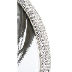 Cadre baroque rond avec pierres Swarovski