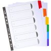 Intercalaire en carton blanc avec onglets renforcés de couleur personnalisable A4 6 pièces